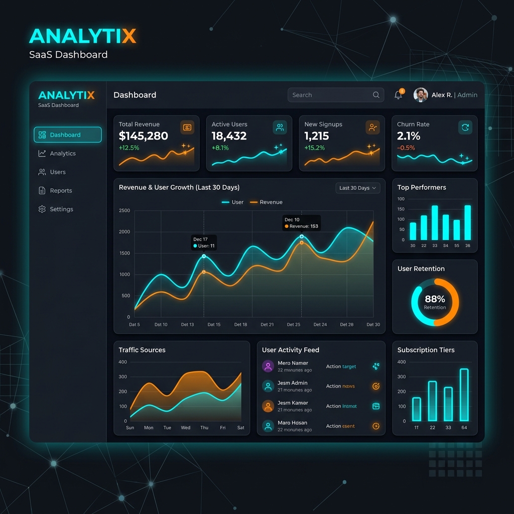 You Grow Online Dashboard Mockup